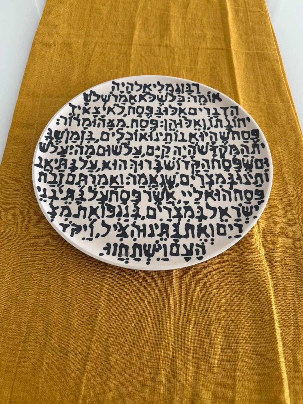 Seder Plate(Porcelin) by D Etzion (David/Dudu Etzion) -One of a kind hand made